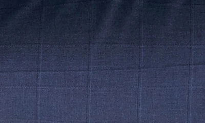 Shop Kenneth Cole Reaction Slim Fit Sharkskin Windowpane Dress Pants In Blue Heather