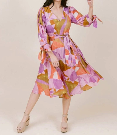 Shop Laroque Davis Dress In Pink Art Deco In Multi