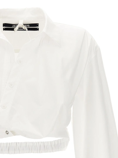 Shop Jacquemus Bahia Courte Shirt, Blouse White