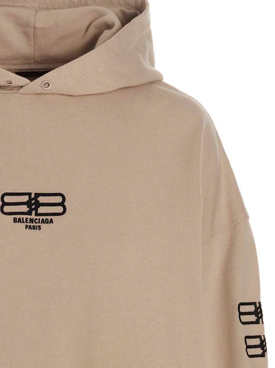 Shop Balenciaga Bb Icon Sweatshirt Beige
