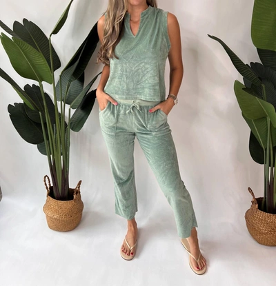 Shop Lamade Cropped Flare Pant In Green