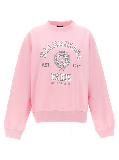 Shop Balenciaga College 1917 Sweatshirt Pink