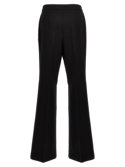 Moschino Wide-leg Wool Blend Crepe Pants With Central Pleat
