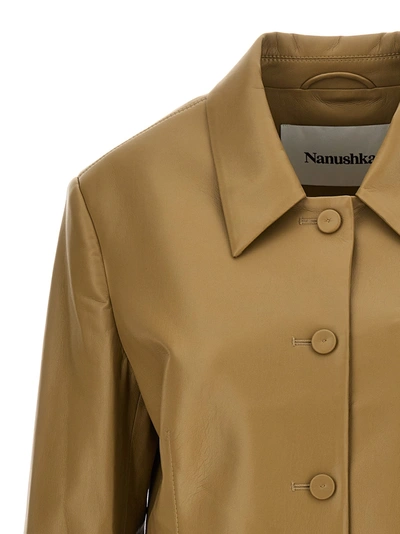 Shop Nanushka Hadasa Jackets Beige