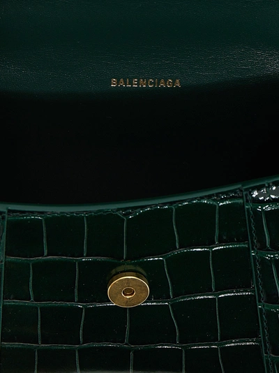 Shop Balenciaga Hourglass Xs Hand Bags Green
