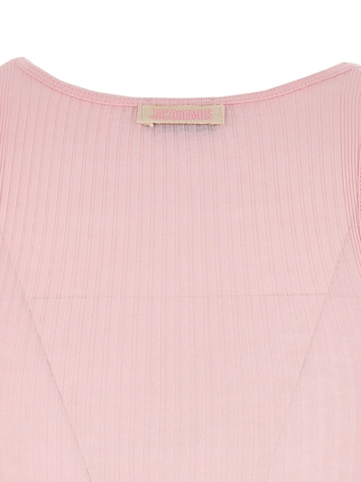 Shop Jacquemus Le Debardeur Caraco Tops Pink