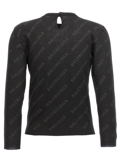 Shop Balenciaga Logo Sweater Sweater, Cardigans Black