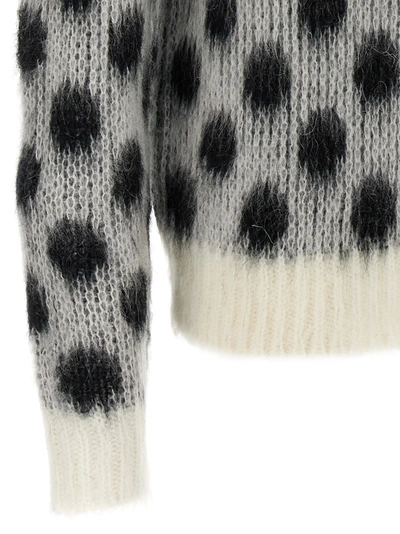 Shop Marni Polka Dot Sweater Sweater, Cardigans White/black