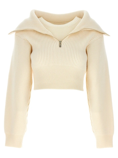 Shop Jacquemus Risoul Sweater, Cardigans White