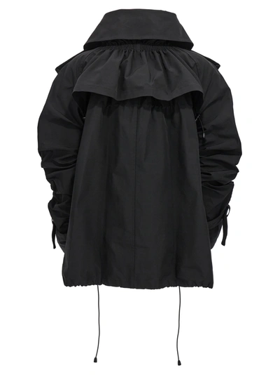 Shop Junya Watanabe Short Curled Trench Coat Casual Jackets, Parka Black