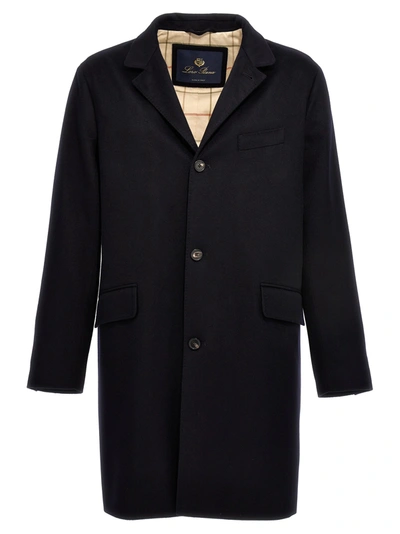 Shop Loro Piana Single-breasted Cashmere Coat Coats, Trench Coats Blue