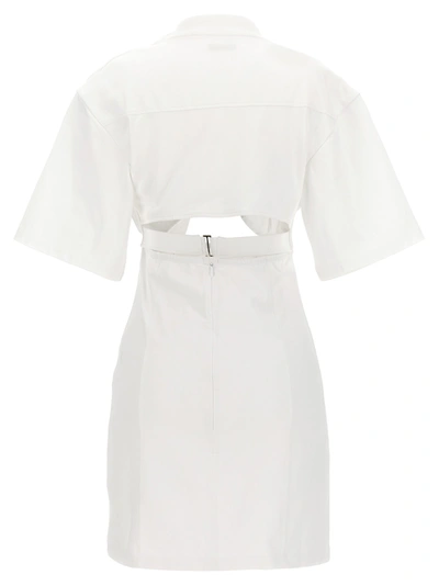 Shop Jacquemus T-shirt Bahia Dresses White