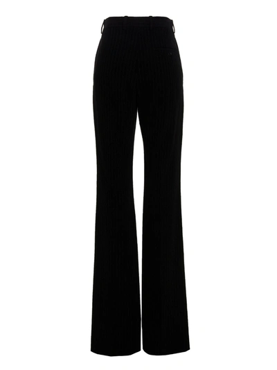 Shop Balenciaga Twill Pin Stripe Pants White/black