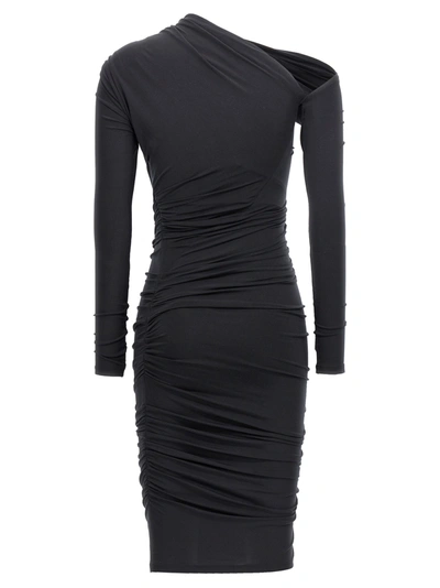 Shop Balenciaga Twisted Dresses Black