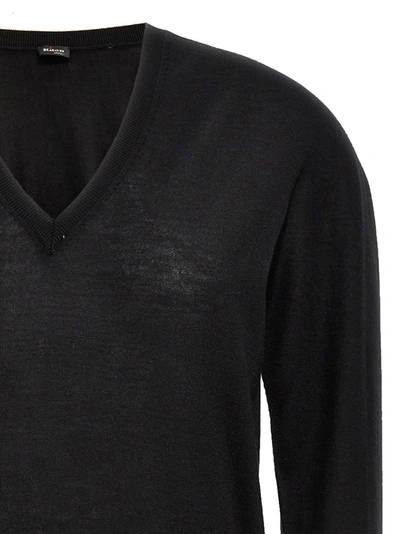 Shop Kiton V-neck Sweater Sweater, Cardigans Black