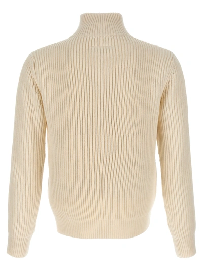 Shop Mm6 Maison Margiela Laminated Print Cardigan Sweater, Cardigans White