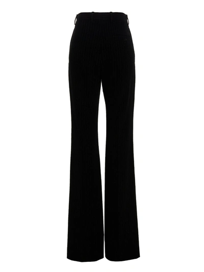 Shop Balenciaga Twill Pin Stripe Pants White/black
