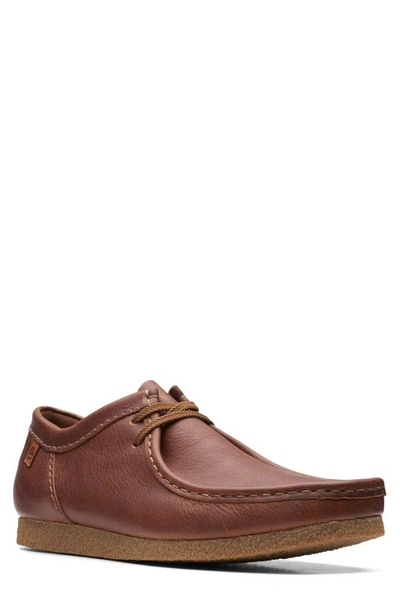 Shop Clarks Shacre Ii Run Moccasin In Tan Tumbled Leather