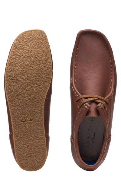 Shop Clarks Shacre Ii Run Moccasin In Tan Tumbled Leather