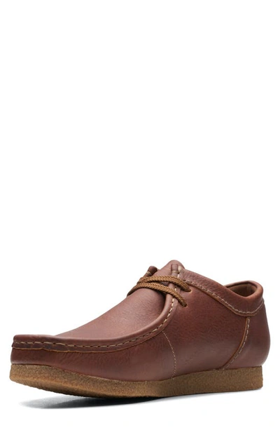 Shop Clarks Shacre Ii Run Moccasin In Tan Tumbled Leather