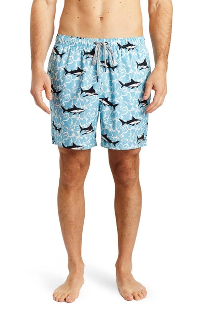 Shop Rainforest Jaws Ii Swim Shorts In Sky Blue