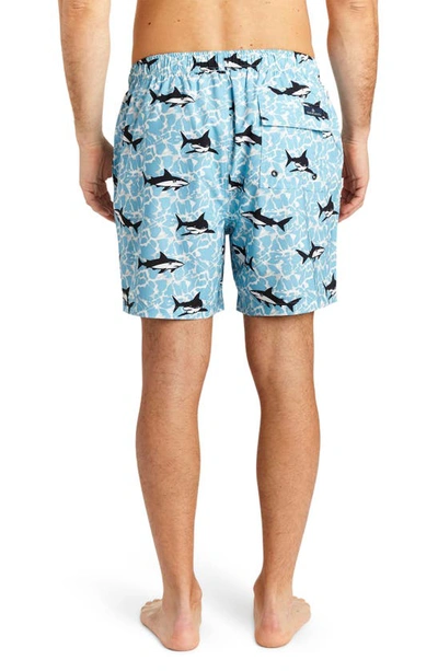 Shop Rainforest Jaws Ii Swim Shorts In Sky Blue