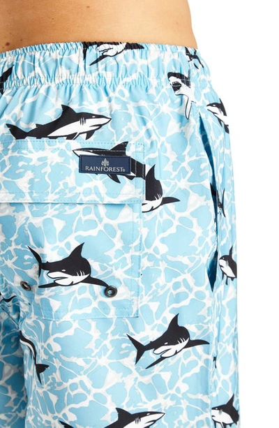 Shop Rainforest Jaws Ii Swim Shorts In Sky Blue
