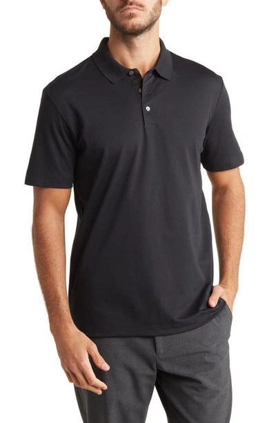 Shop Theory Button Front Polo In Black