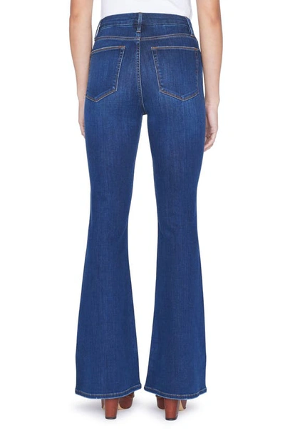 Shop Frame Le Pixie Super High Waist Flare Jeans In Majesty
