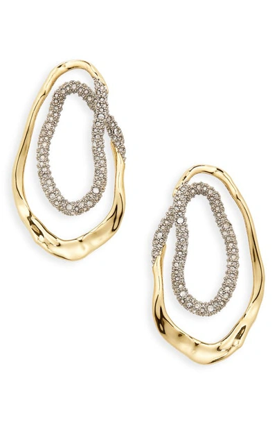 Alexis Bittar Solanales Crystal Double Loop Earrings In Crystals
