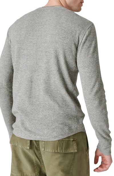 Shop Lucky Brand Garment Dye Thermal T-shirt In Heather Grey