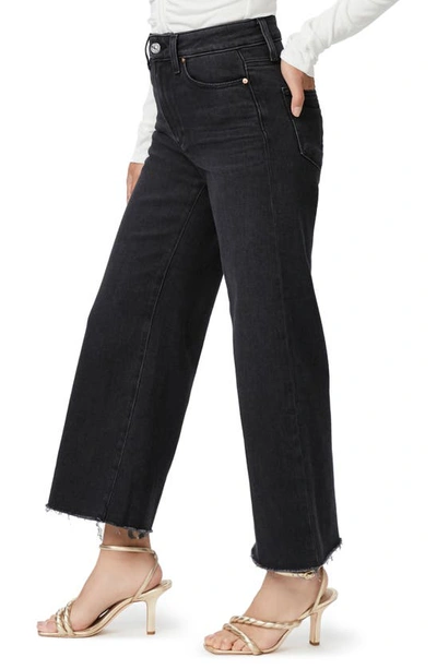 Paige Anessa With Set In Pocket Wide Leg Pants In Renetta In Black Lotus