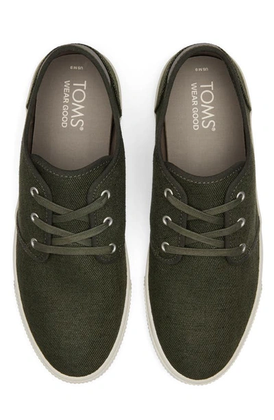 Shop Toms Carlo Sneaker In Dark Green