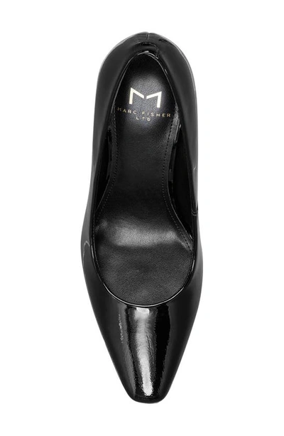 Shop Marc Fisher Ltd Yalina Pointed Toe Block Heel Pump In Black Patent