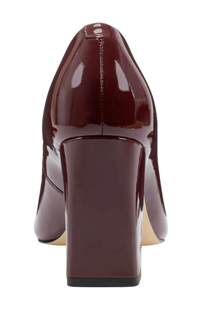 Shop Marc Fisher Ltd Yalina Pointed Toe Block Heel Pump In Dark Red Patent