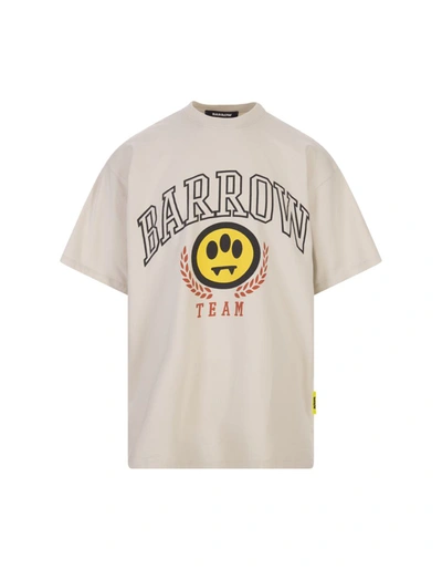 Shop Barrow Dove " Team" T-shirt In Brown