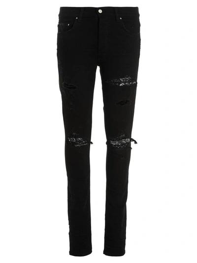 Shop Amiri 'mx1 Bandana' Jeans In Black