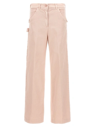 Nude Light Pink Cargo Pants In Pattern