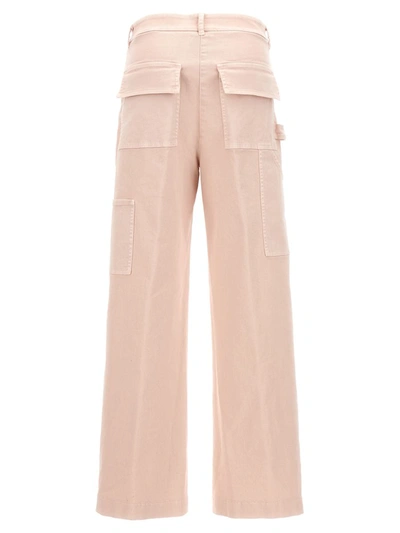 Nude Light Pink Cargo Pants In Pattern