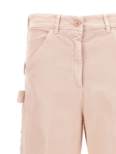 Nude Light Pink Cargo Pants In Pattern