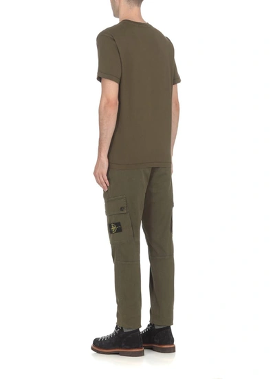 Shop Stone Island T-shirts And Polos Green
