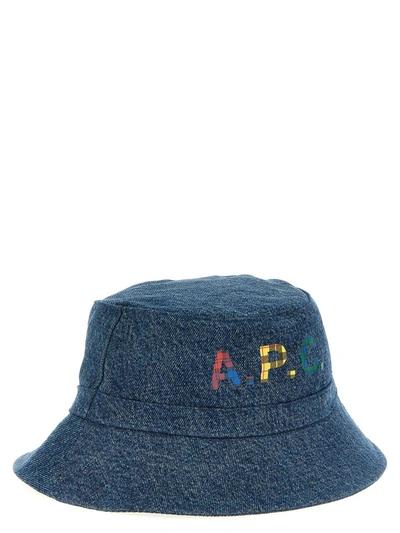 Shop Apc A.p.c. Bcuket Hat Denim In Light Blue