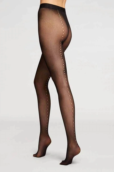Shop Wolford Evelin Dot Tights In Black