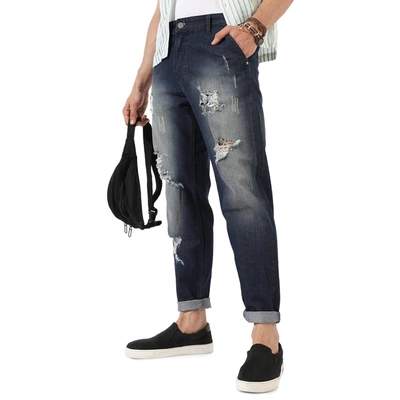 Shop Campus Sutra Men's Dark-washed Denim Jeans In Blue