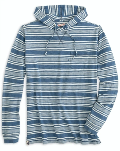 Shop Johnnie-o Fowler Striped Hoodie In Indigo In Multi