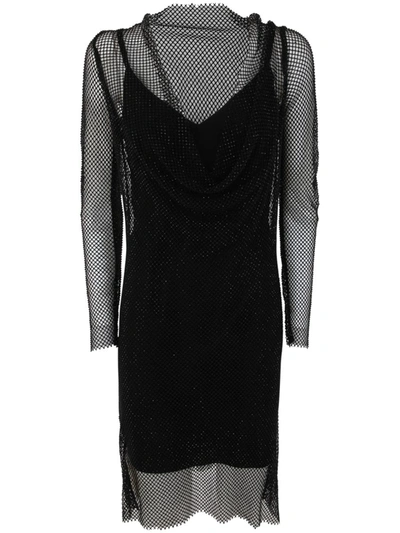Shop Max Mara Bridal Vezzo Mini Dress With Rhinestones Clothing In Black