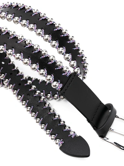 Shop Isabel Marant Belt In Black Silver