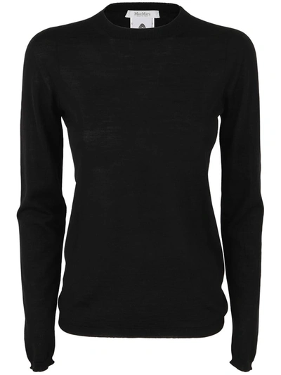 Shop Max Mara Peach Crew Neck Sweater Clothing In Black