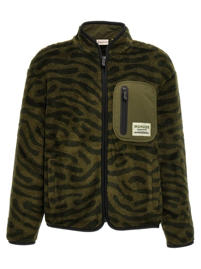 Shop Moncler Genius Cardigan  X Salehe Bembury Sweater, Cardigans Green