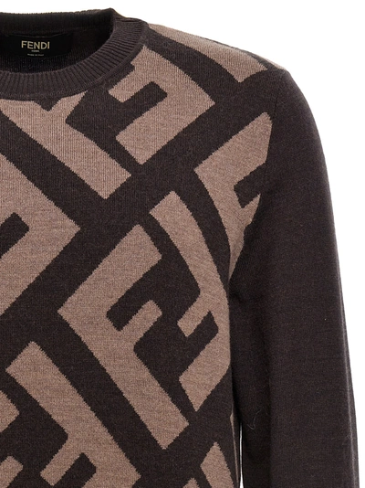 Shop Fendi Ff Sweater, Cardigans Brown